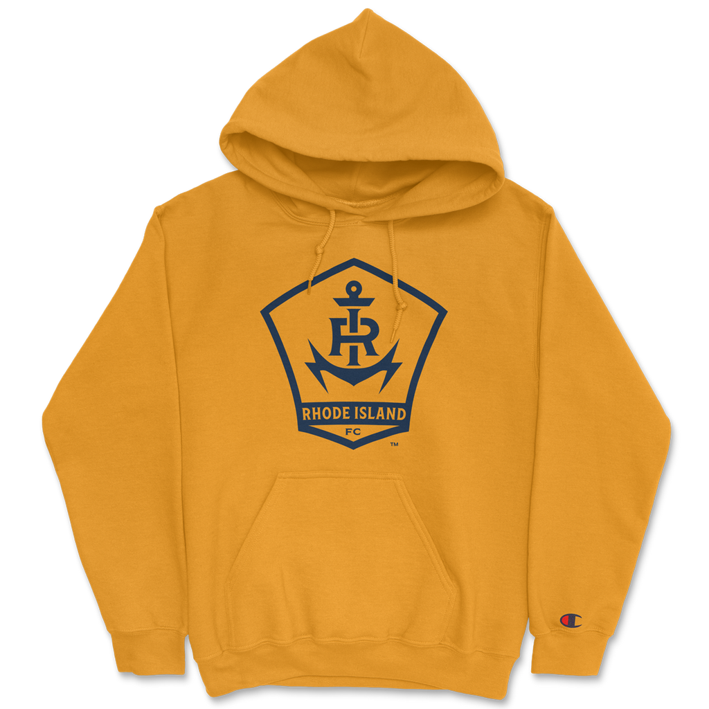 Crest Gold Pullover Hoodie - Rhode Island Football Club