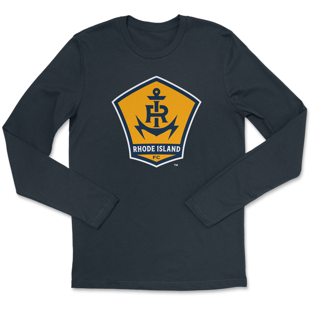 Crest Navy Long Sleeve Tee - Rhode Island Football Club